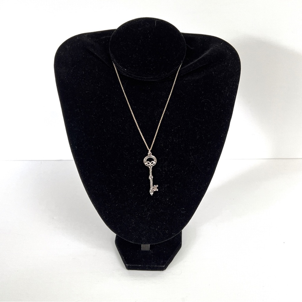 Handcrafted Silver Skeleton Key Pendant Necklace